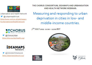 Webinar: Measuring and responding to urban deprivation in cities in low and middle income countries
